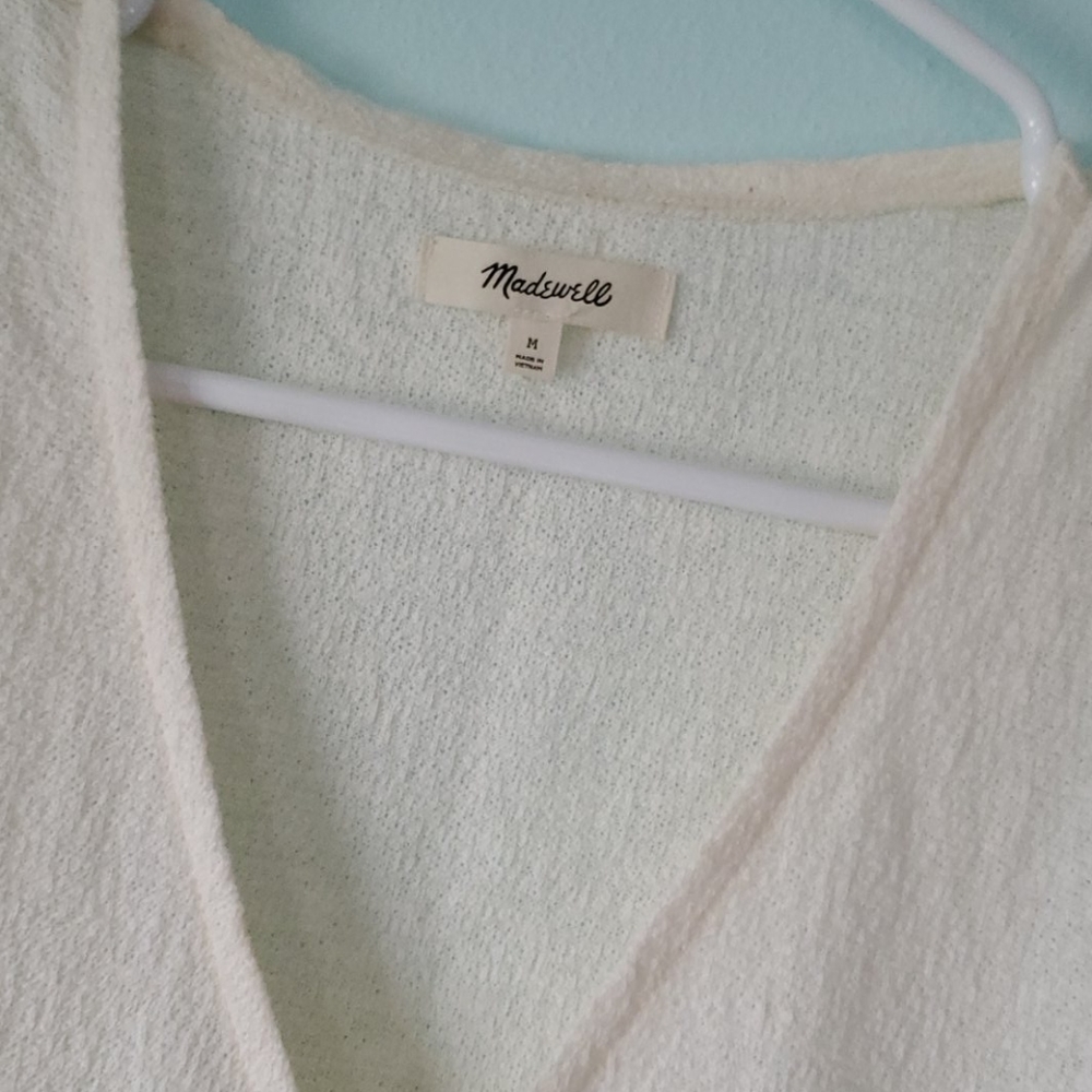 SOLD - Madewell Texture & Thread Ivory Wrap - Picture 2 of 6